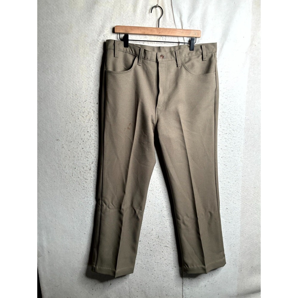 Vtg Levis Action Slacks Pants Men 38x32 Tan Twill Gold Tab Business Professional